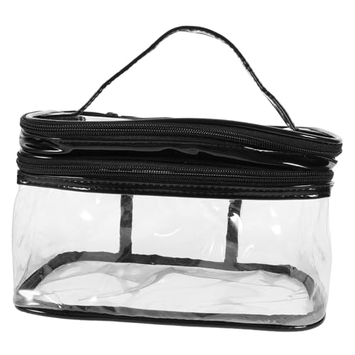 SAFIGLE Transparenter Kulturbeutel Make-up-Aufbewahrungstasche Mit Großem Fassungsvermögen Tragbare Reise-Tasche Für Kosmetika Organizer Für Kleinigkeiten Und Pinsel Praktische von SAFIGLE