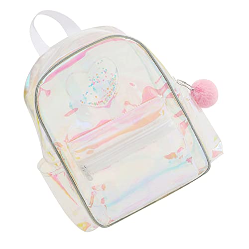 SAFIGLE Transparenter Rucksack Mit Herzmuster Kleiner Stadionrucksack Transparente Konzerttasche Beutel Für Damen Und Mädchen Leicht Zu Reinigen Und Funktional von SAFIGLE