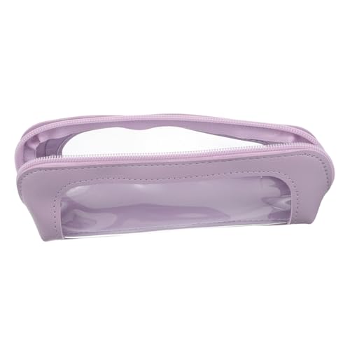 SAFIGLE Travel Makeup Brush Case Transparent Design Mit Glattem Reißverschluss Kompakter Kosmetik Organizer Für Pinsel Eyeliner Lidschattenstifte Für Reisen Und Alltag von SAFIGLE