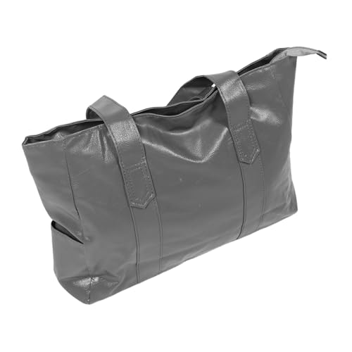 SAFIGLE Trendige Einkaufstaschen einzelne Umhängetasche Gefälschte Lederhandtasche lässige Umhängetasche lässige Kunstledertasche Schultertaschen Damen Reisetasche Arbeitstaschen Pu Grau von SAFIGLE