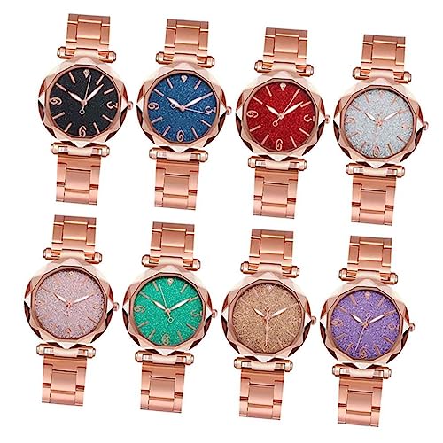 SAFIGLE Uhr aus Edelstahl Gifts for Women Presents for Women Frau beobachten Dekoration Handgelenk Frau Damenuhren Geschenk Armbanduhr glitzernde Uhr Erdfarben schmücken Lipgloss Anschauen von SAFIGLE