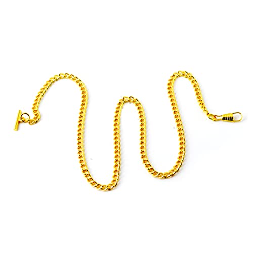 SAFIGLE Taschenuhrketten Aus Metall Vintage-Design T-bar-Schnalle Passend Für Jeans-gürtel Und Anzugwesten Für Männer Und Frauen Gold von SAFIGLE