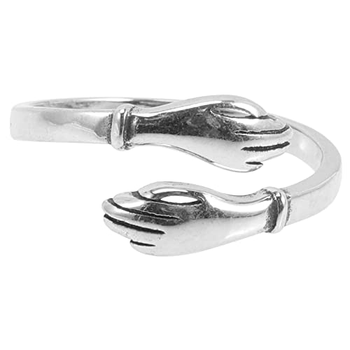SAFIGLE Offener Ring Für Damen Aus Silber Verstellbarer Umarmungsring Statement-ring Für Verschiedene Anlässe Wie Geburtstag Valentinstag Oder Alltag Handgefertigt Und Langlebig von SAFIGLE
