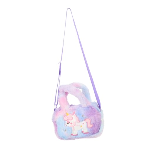 SAFIGLE Plüsch Tasche Einhorn Design Handtasche Cartoon Einhorn Mädchen Tasche Umhängetasche Für Teenager Mädchen von SAFIGLE