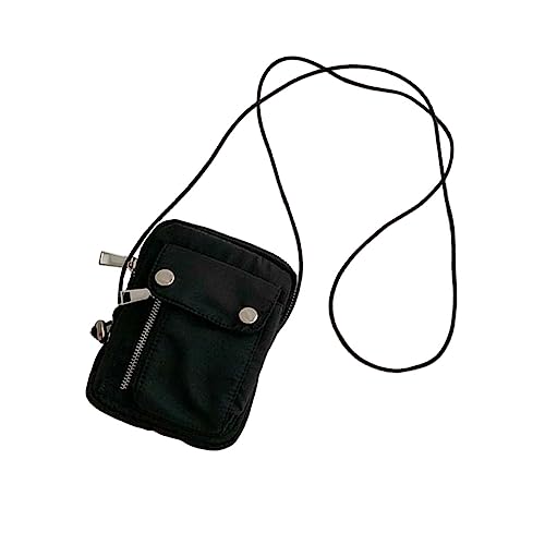 SAFIGLE Freizeit Umhängetasche Canvas Damen Mini Geldbörse Mode Brusttasche Hüfttasche Schwarz von SAFIGLE