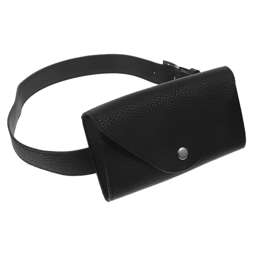 SAFIGLE Pu Damen Hüfttasche Kleiner Gürteltasche Schwarz Verstellbar Mit Abnehmbarem Gürtel Für Reisen Und Outdoor Aktivitäten Praktische Handytasche Für Persönliche Gegenstände von SAFIGLE