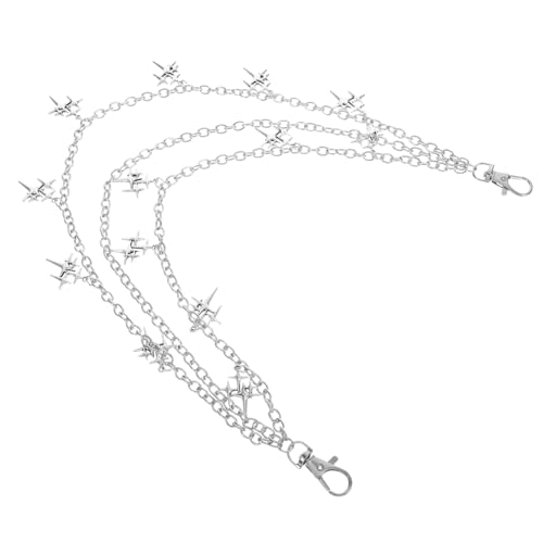 SAFIGLE Unisex Jeans Kette mit Sternen Elementen Punk Waist Chain für Damen und Herren Vielseitiges Accessoire für Partys und Freizeit von SAFIGLE
