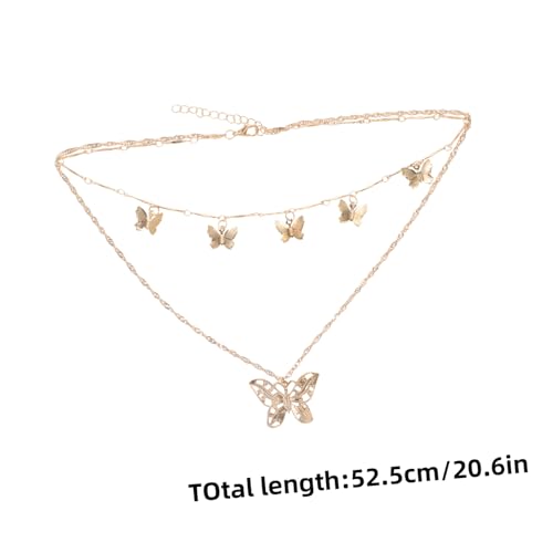 SAFIGLE Unregelmäßige Mehrlagige Halskette mit Goldenem Metallanhänger Modischer Damen Schmuck Schlüsselbein Kette für Frauen und Mädchen Vielseitig für Partys und Besondere Anlässe von SAFIGLE