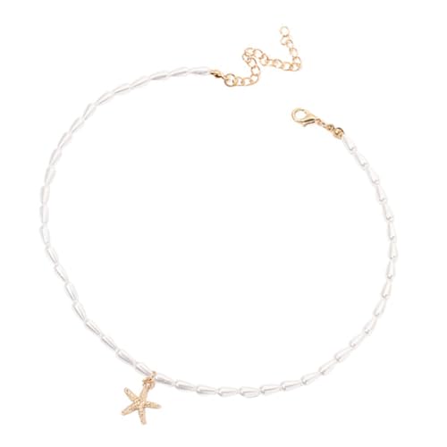 SAFIGLE Perlenhalskette Choker Sternenhalskette Damen Schmuck Handgefertigtes Accessoire Für Stilvolle Outfits Und Hochzeiten von SAFIGLE