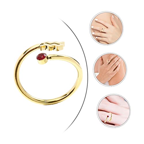 SAFIGLE Verstellbarer Offener Zirkonia Ring Schmuck Damen und Mädchen Geburtstagsgeschenk Alltagspartys Elegant von SAFIGLE