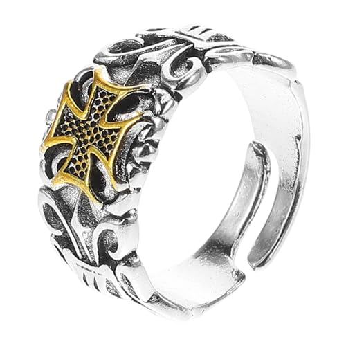 SAFIGLE Verstellbarer Retro für Herren Stilvoller Punk Schmuck mit Langlebig Leicht für Statements für Fingergrößen von SAFIGLE