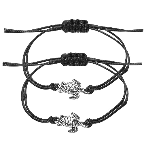 SAFIGLE Verstellbares Schildkröten Armband Geflochtenes Freundschaftsarmband Damen Herren Einstellbar Robust Modisch von SAFIGLE