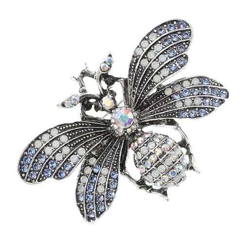 SAFIGLE Vintage Bienen Brosche Anstecknadel Damen und Herren Strass Insekten Design Retro Stil Modisches Accessoire für Kleidung Hüte Schals Langlebig und Funkelnd von SAFIGLE