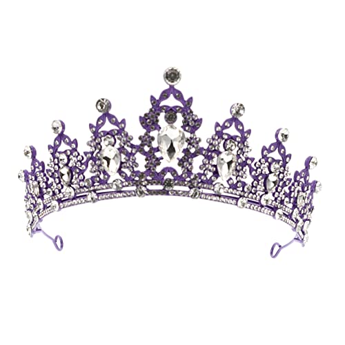SAFIGLE Vintage Braut Tiara mit Strasskrone Glitzernder Haarschmuck für Damen Leicht und Robust für Hochzeit Party und Prinzessin Kostüm Zubehör von SAFIGLE
