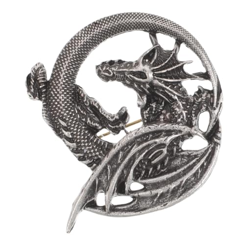 SAFIGLE Drachen-emaille-anstecknadel Als Mittelalterliche Schal-etikettennadel Chinesischer Drachenanhänger Mit Drachen-charm Für Männer Kleidungstier-anstecknadel Aus Legierung von SAFIGLE