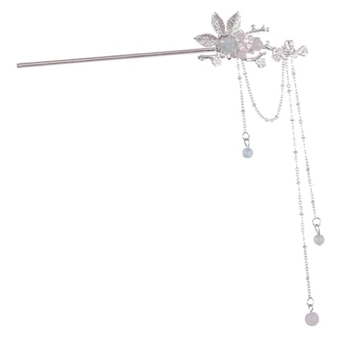 SAFIGLE Haarstab Mit Quaste Und Blume Für Frauen Retro Haarnadel Metallhaarstab Haargabel Für Hochzeiten Leicht Und Kompakt von SAFIGLE