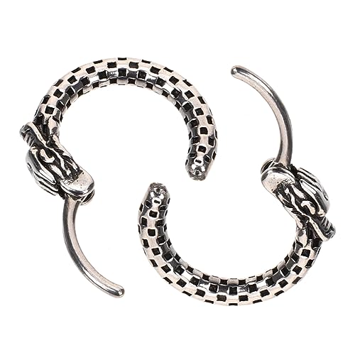 SAFIGLE Vintage Herren Ohrringe Rundes Design Drachen Hautfreundlich Langlebig Modischer Ohrschmuck Für Alltag Geburtstag Valentinstag Weihnachten von SAFIGLE