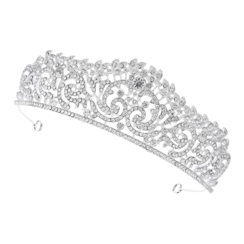 SAFIGLE Vintage Hochzeitskrone Funkelnden Strasssteinen Brautschmuck Haarschmuck für Frauen Festliche Tiara für Party Bankett und Besondere Anlässe von SAFIGLE