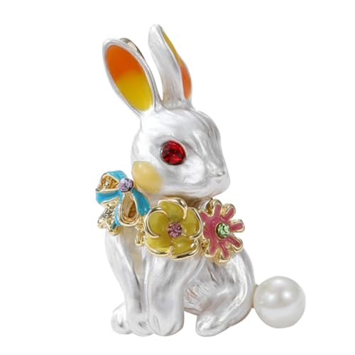 SAFIGLE Kaninchenbrosche Anstecknadel für Frauen Metall Tierbrosche in Hasenform Frühling/Neujahr Accessoire für Kleidung Taschen Hüte von SAFIGLE