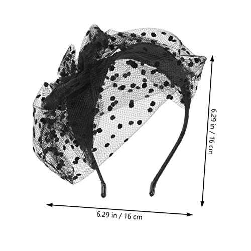 SAFIGLE Vintage Spitzen und Netz Fascinator mit Schleife Doppellagiger Haarschmuck für Braut und Damen Eleganter Kopfschmuck für Hochzeitsfeiern Cocktailpartys und Festliche Anlässe von SAFIGLE