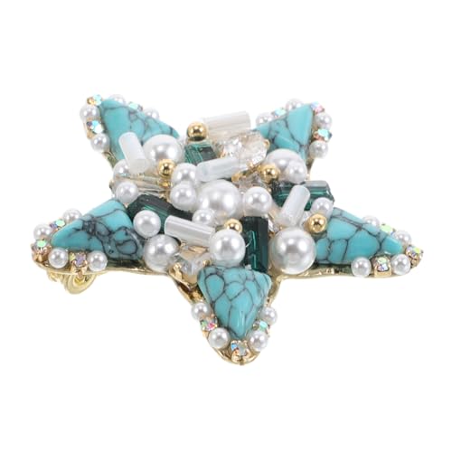 SAFIGLE Vintage Türkis Brosche für Damen Perlen Anstecknadel für Kleidung Schals und Partykleider Robustes Design für Besondere Anlässe und Alltagsmode von SAFIGLE