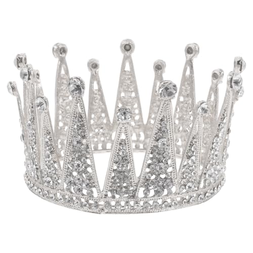 SAFIGLE Volle Runde Strass Hochzeit Krone Kristall Braut Stirnband Prinzessin Tiara Haarteil Für Frauen Kostüm Party Haar Zubehör von SAFIGLE