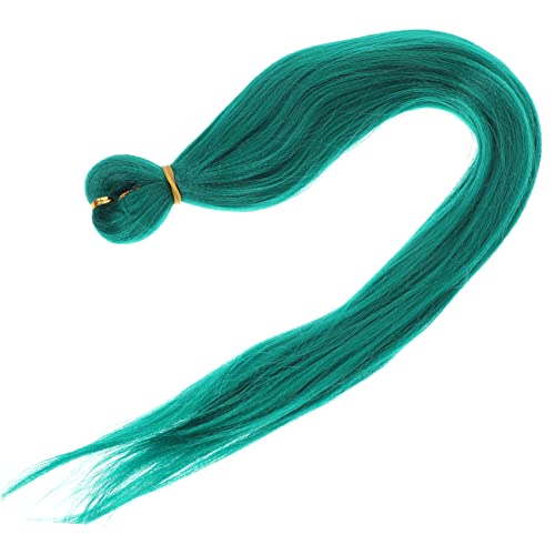 SAFIGLE Vorgedehntes Grünes Flechthaar 3 Rollen 66 Cm Kunsthaar Für Zöpfe Weich Und Verwicklungsfrei Für Damen Und Kinder Für Partys Cosplay Und Alltag von SAFIGLE