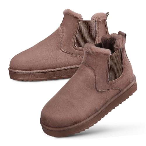 SAFIGLE Schneestiefel Für Damen Winterstiefel Damenstiefel Damen Winterschuhe Stiefeletten Warme Kurze Stiefel Fuzzy Boots Mädchen von SAFIGLE