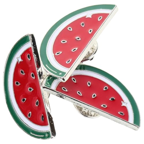 SAFIGLE Wassermelonen-Brosche Palästina 3 Stück Wassermelonen-Emaille-Pin Palästina-Brosche – Hawaiianische Broschen In Fruchtform – Wassermelonen-Abzeichen Brustnadel Schmuck von SAFIGLE