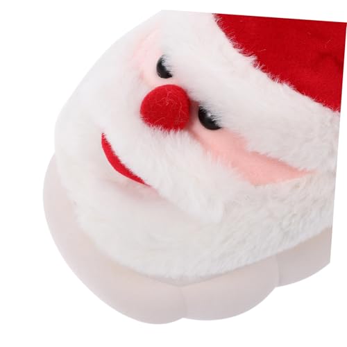 SAFIGLE Weiche Damen Hausschuhe mit Rutschfester Dicker Sohle Flauschige Waschbare Winterpantoffeln mit Festlichem Weihnachtsmann Warme Indoor Slipper für Kalte Tage und Geschenkidee von SAFIGLE
