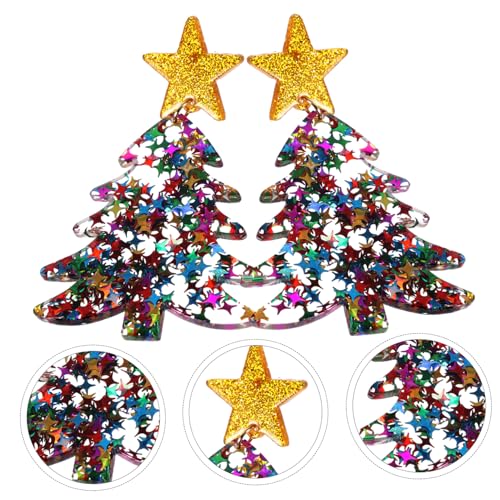 SAFIGLE Weihnachtliche Ohrhänger Weihnachtsbaum Ohrringe Damen Leicht Modisch Festlich für Party von SAFIGLE