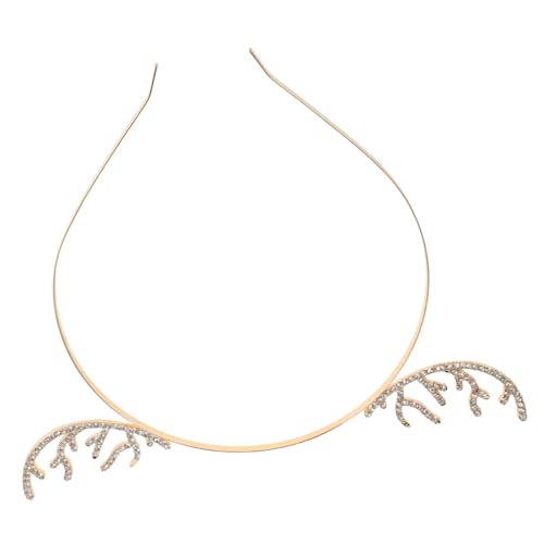 SAFIGLE Weihnachtlicher Geweih Haarreif mit Strass und Schneeflocken Festliches Kopfschmuck Stirnband für Erwachsene und Robuster Weihnachts Accessoire von SAFIGLE