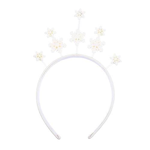 SAFIGLE Weihnachtliches Schneeflocken Haarband Weiß Cartoon Party Haarschmuck Cosplay Kopfschmuck Universelle Leicht und Robust Festliches Accessoire für Erwachsene von SAFIGLE