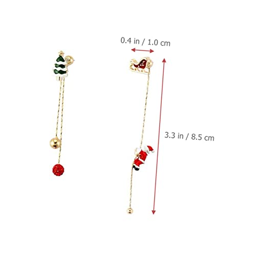 SAFIGLE Weihnachts Ohrringe Damen Hängend Santa Anhänger Asymmetrisch Modisch Charm Weihnachtsbaum Ohrschmuck für Festliche Anlässe von SAFIGLE