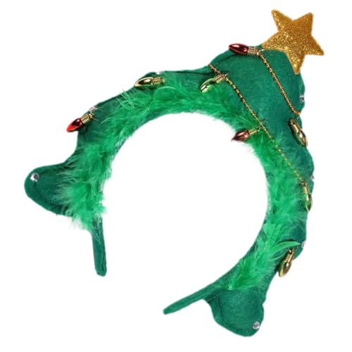 SAFIGLE Weihnachtsbaum Haarreif für Dekorativer Xmas Kopfschmuck für Partys Hochzeiten und Cosplay Leicht und Bequem für Festliche Anlässe und von SAFIGLE