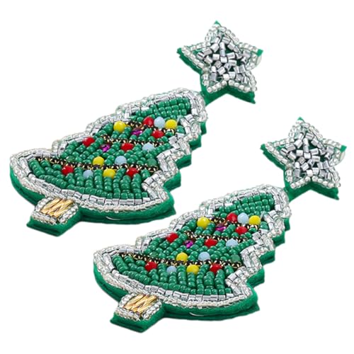 SAFIGLE Weihnachtsschmuck Ohrringe Weihnachtsbaum Design Damen Ohrschmuck Festliche Ohrhänger für Weihnachtsfeier Mädchen und Frauen von SAFIGLE