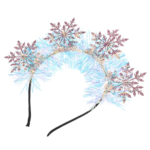 SAFIGLE Glitzernde Schneeflocken Haarband Für Dekoratives Weihnachts-haaraccessoire Mit Rosa-silbernen Schneeflocken Für Partys Und Festliche Anlässe Leicht Und Zu Tragen von SAFIGLE