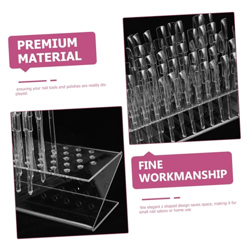 SAFIGLE Z Förmiger Nagellack Displayständer Kompakt Platzsparend Robust für und Zuhause Tragbarer Organizer mit Farbkartenfunktion für Nageldesign und False Nail Display Tips von SAFIGLE