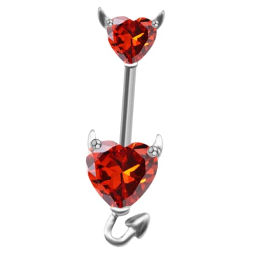 SAFIGLE Zircon Bauchnabelpiercing für Damen Hypoallergenes Schmuckstück Chic Nabelring Platinrot mit Funkelndem Langlebig und Rostbeständig Perfektes für Besondere Anlässe SAFIGLE Zircon Bauchnabelpiercing für Damen Hypoallergenes Schmuckstück Chic Nabelring Platinrot mit Funkelndem Langlebig und Rostbeständig Perfektes für Besondere Anlässe von SAFIGLE