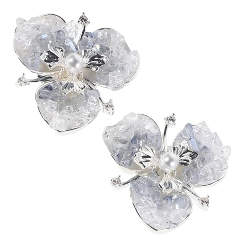 SAFIGLE Zirconia Blumenohrringe Damen Ohrstecker Elegant Blauer Floraler Schmuck Leicht Tragbar Muttertag Dinner Party von SAFIGLE