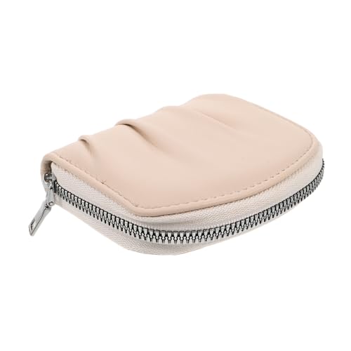 SAFIGLE Zwei-Fach Gefaltete Münzgeldbörse Mit Reißverschluss Geldbeutel Für Herren Kartenhalter Ausweishalter Münze Und Kleingeld Organizer Für Reisen Weiß von SAFIGLE