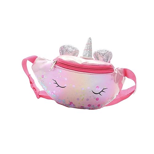 SAFIGLE Mädchen Tasche - Kinder Bauchtasche - Mode Gürteltasche Einhorn bumbags Gürteltasche für Kinder Umhängetasche für Damen Schultergurt Exquisite Freizeittasche Perlmutt Riementasche von SAFIGLE