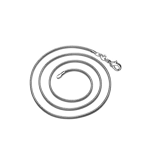 SAFIGLE versilberte Halskette damenhalskette halskette für frauen Kette mit Karabinerverschluss j-Halskette für -Halskette Halsband Schlangenkette Schlangenhalskette Silber- von SAFIGLE