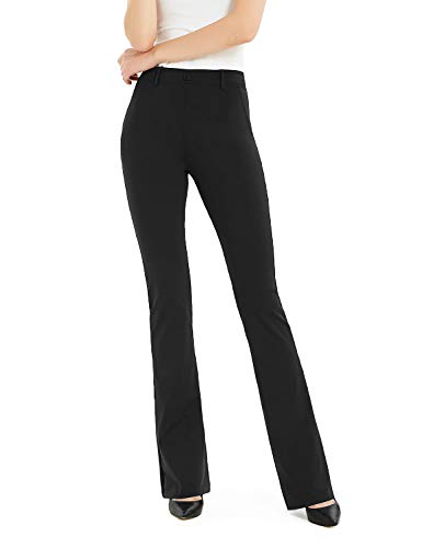 SAFORT Damen Regular/Tall Bootcut Yoga Hose mit 71cm/76cm/81cm/86cm Schrittlänge, Ohne Hosentaschen,Lange Bootleg-Hose, Flare-Hose, Schwarz, M von SAFORT