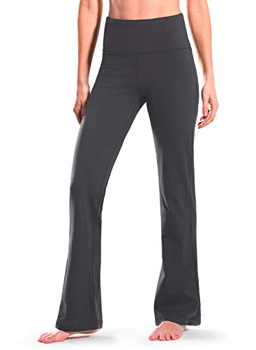 Safort Damen 71,1 cm 76,2 cm 81,3 cm 86,4 cm Schrittlänge regulär hoch Bootcut Yoga Kleid Hose für Business, GRAU, XX-Large Hoch von SAFORT