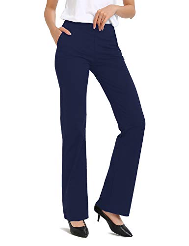 Safort Damen 71,1 cm, 76,2 cm, 81,3 cm, 86,4 cm, Schrittlänge, normale hohe Bootcut-Yoga-Kleid für Business, blau, X-Large Hoch von SAFORT