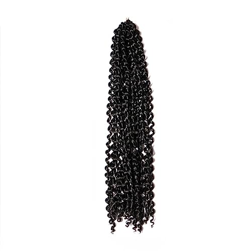 18-Zoll-Häkelnadel for Dreadlocks, synthetische Perücke, lange Perücke, schmutziger Zopf, perfekt for Konzerte, Mottopartys (Color : Black) von SAFWEL