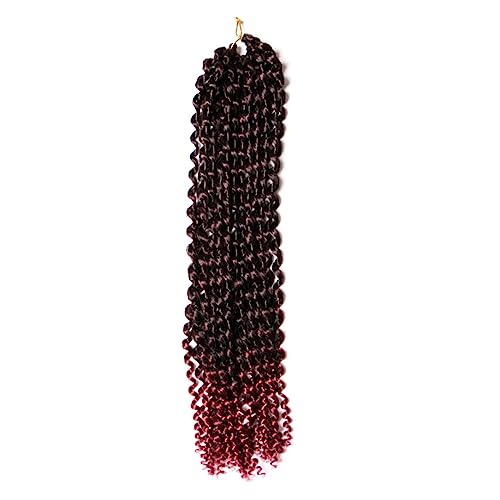 18-Zoll-Häkelnadel for Dreadlocks, synthetische Perücke, lange Perücke, schmutziger Zopf, perfekt for Konzerte, Mottopartys (Color : Red) von SAFWEL