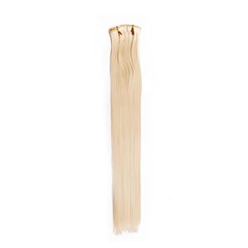 Clip-in-Haarverlängerung, lange, glatte synthetische Haarteile mit schütterem Haar, zusätzliches Haar for Frauen, Kinder, Mädchen, Partys (Color : Gold D) von SAFWEL