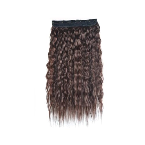 Einfach zu tragende Extensions-Clip, hitzebeständige Faserperücke und Extensions, synthetische Haarspange for Frauen, Halloween-Kostüm (Color : Dark brown, Size : 55cm/22in) von SAFWEL